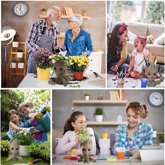 Set of 4 Groot Flower Pots Succulent Planters - Picture 7 of 7